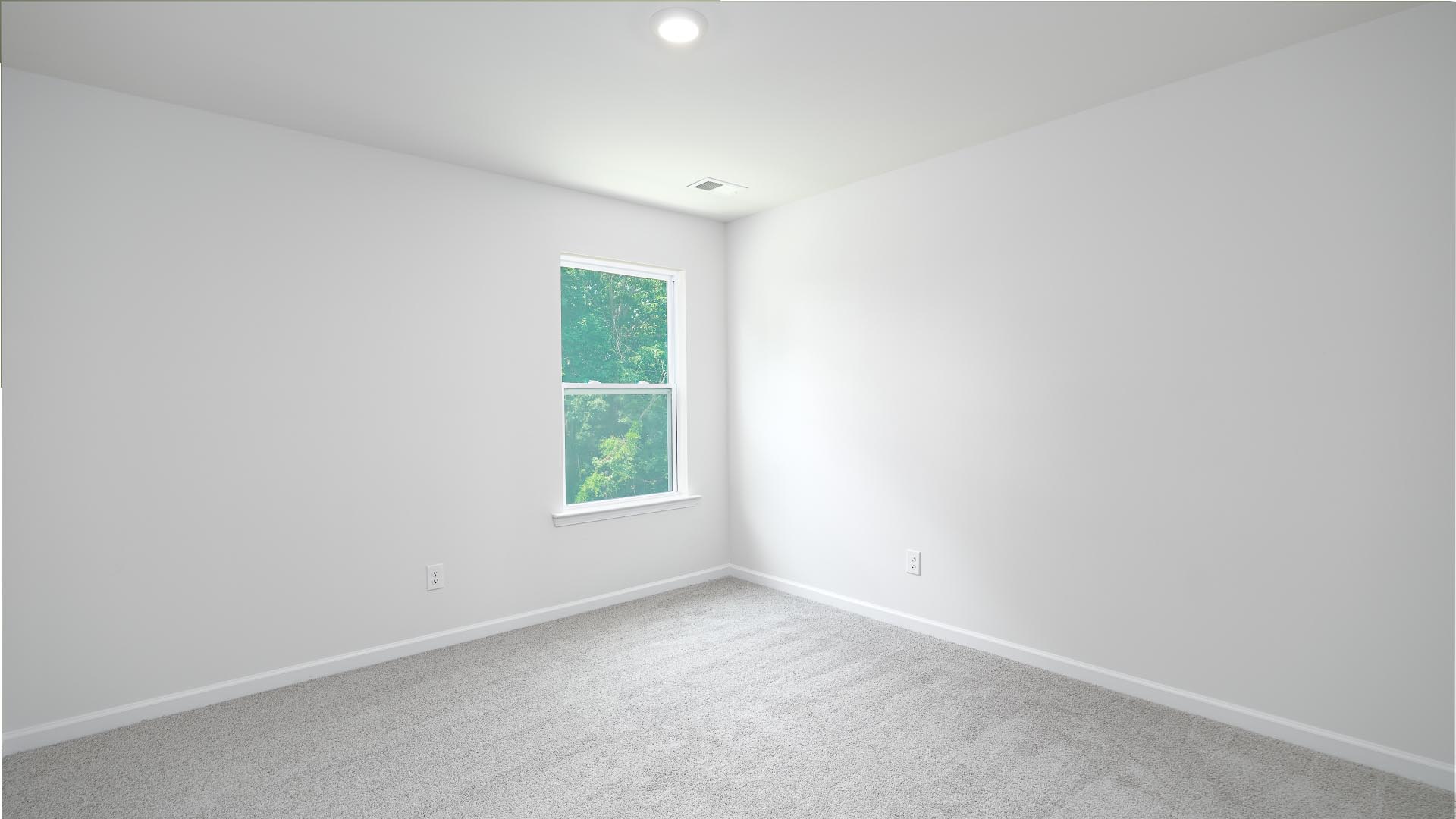 Carpeted bedroom with window