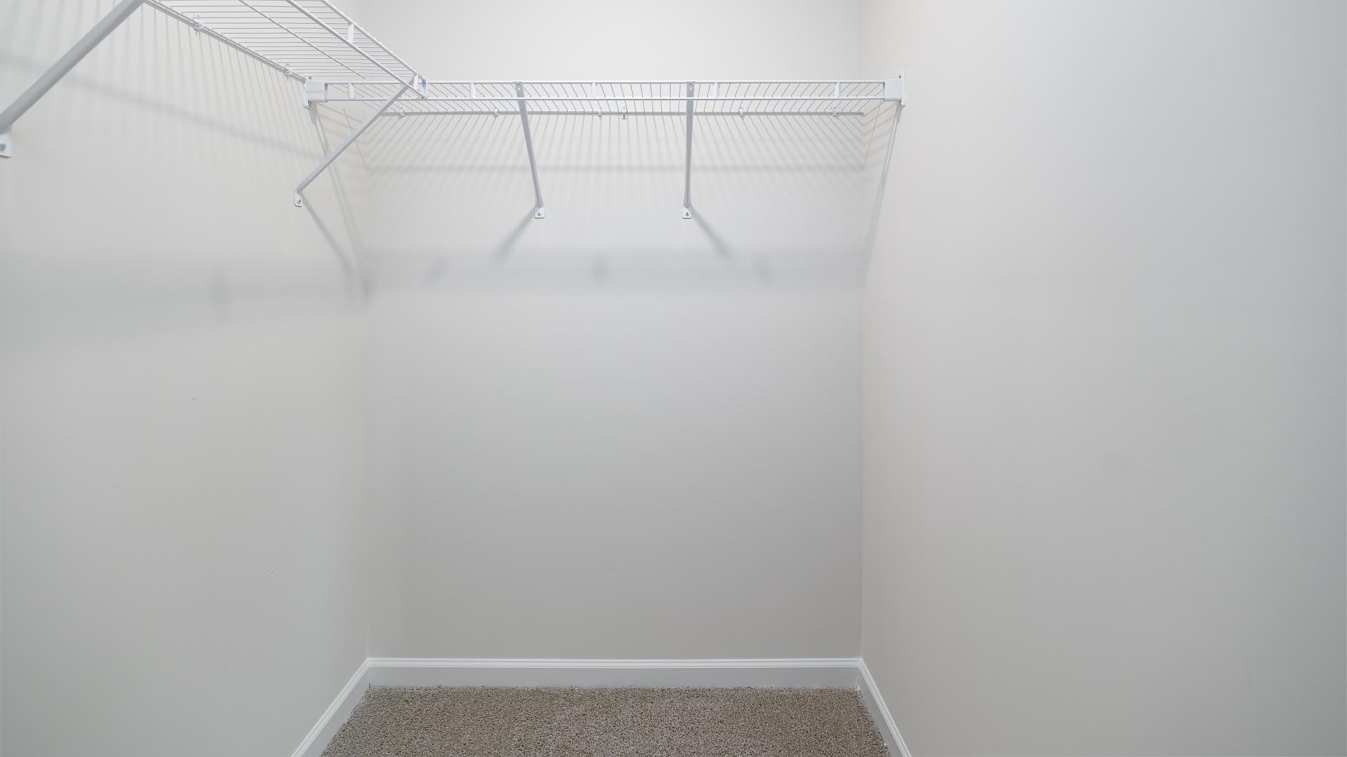Walk in closet with shelving