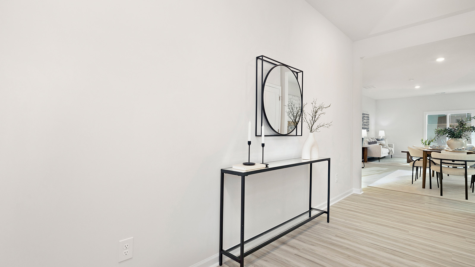 Welcoming foyer with small table