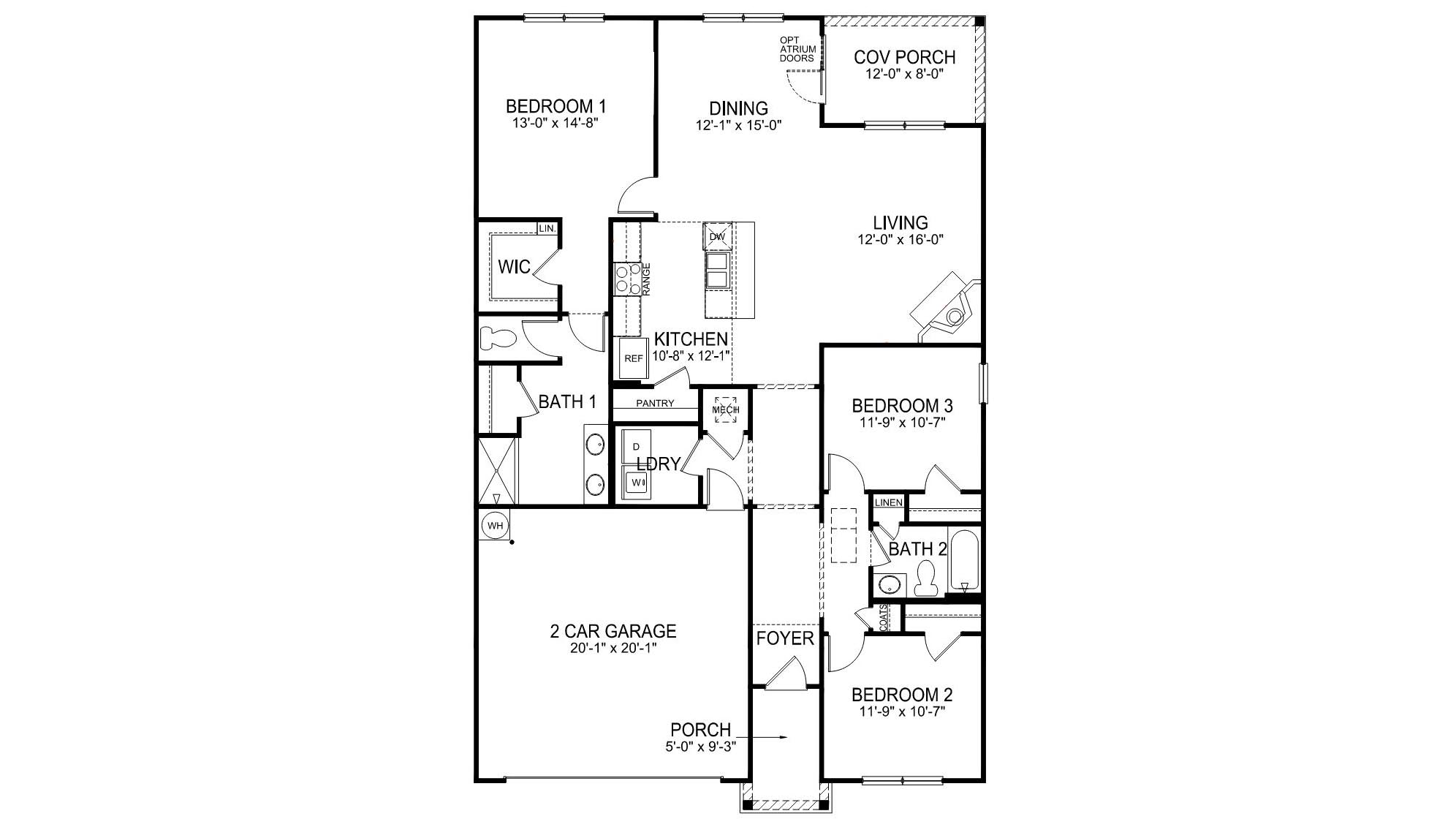 Aria first floor plan