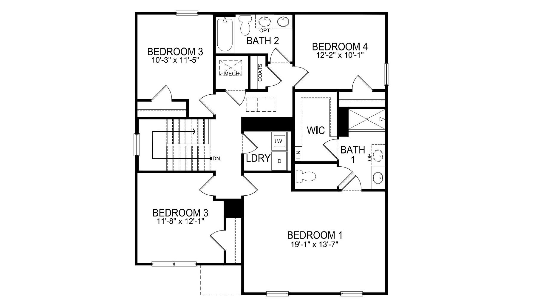 Belhaven options floor plan
