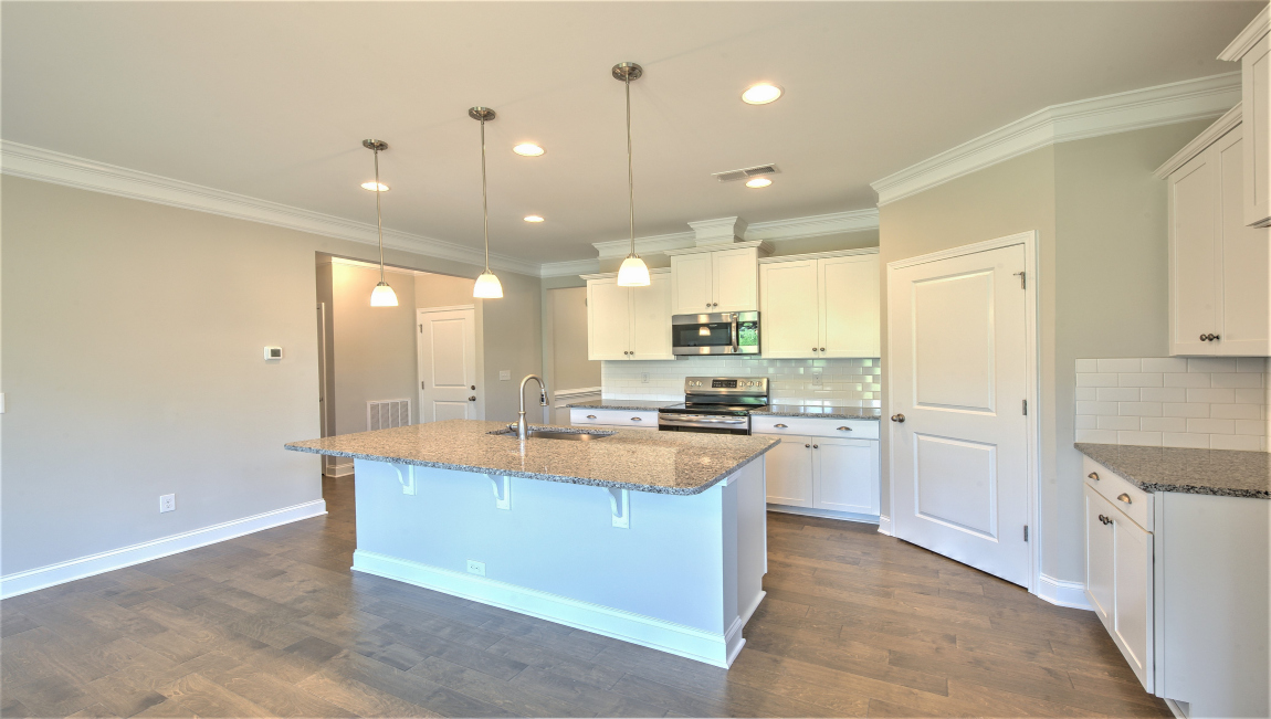Open kitchen with island