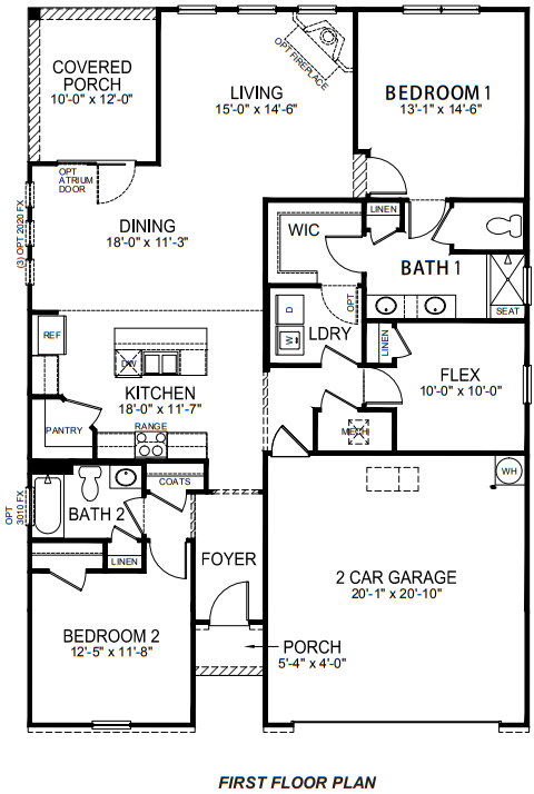 First floor plan for Arlington