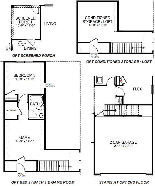 Arlington floor plan additional options
