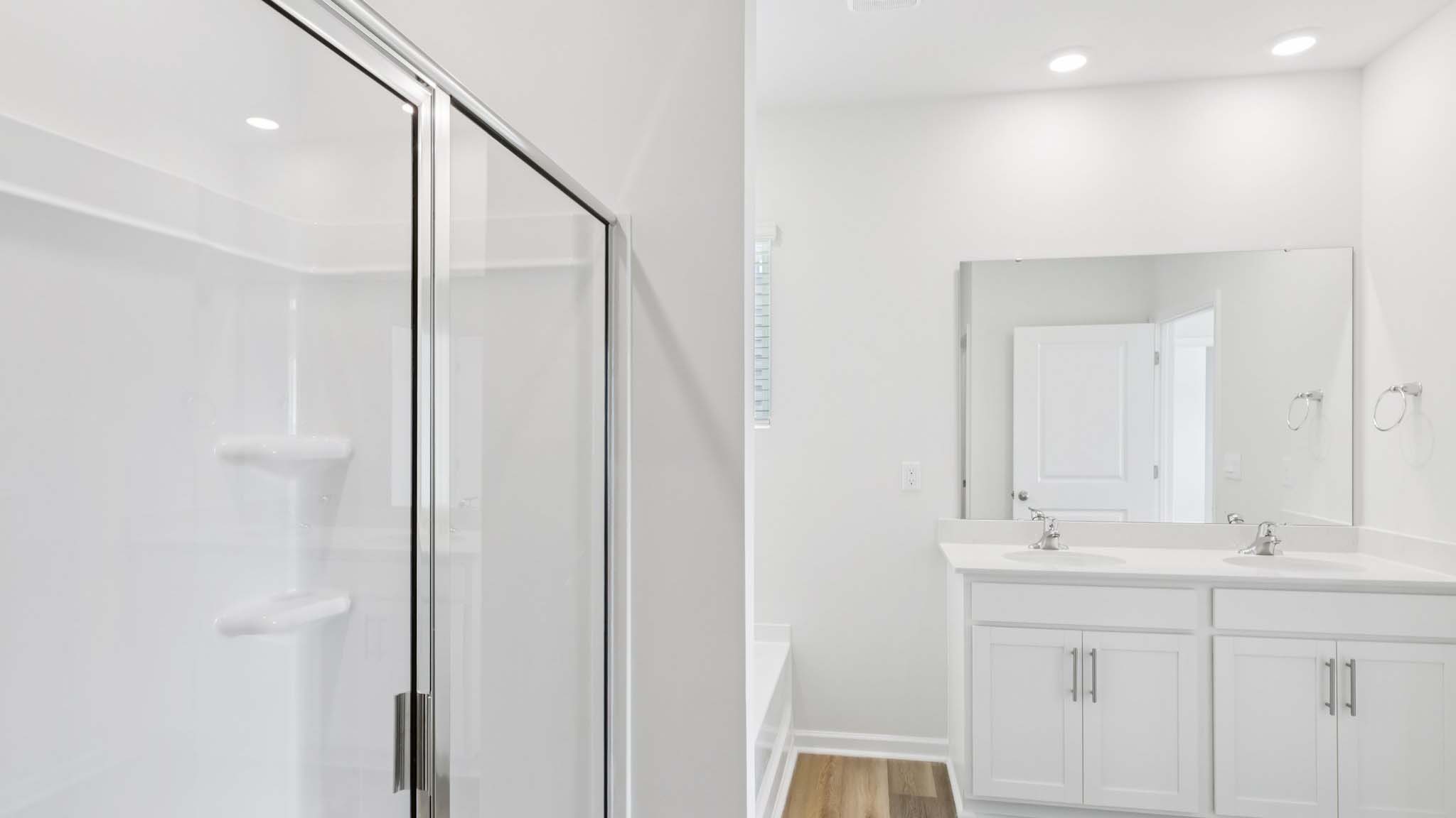 Primary bathroom with double vanity