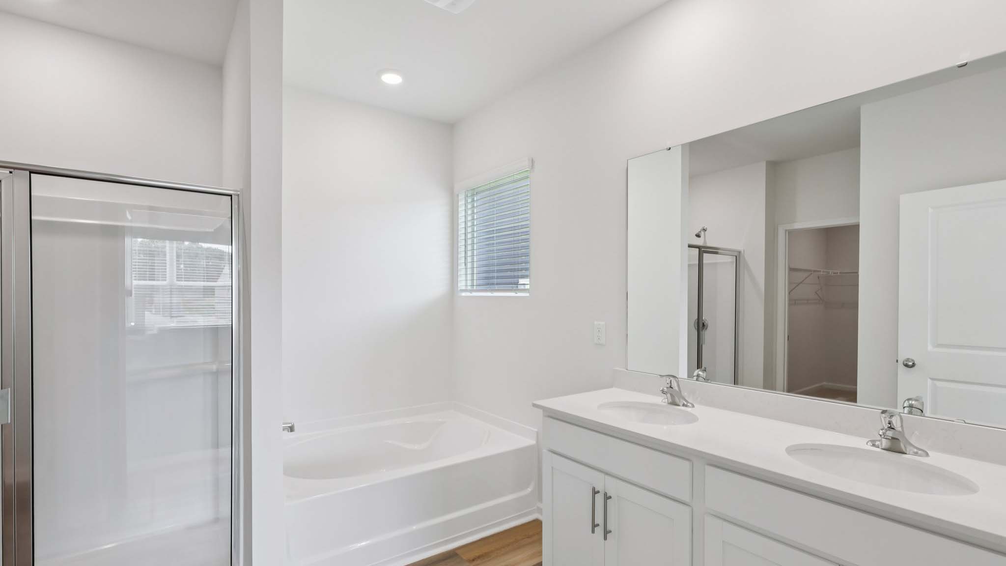 Primary bathroom with double vanity