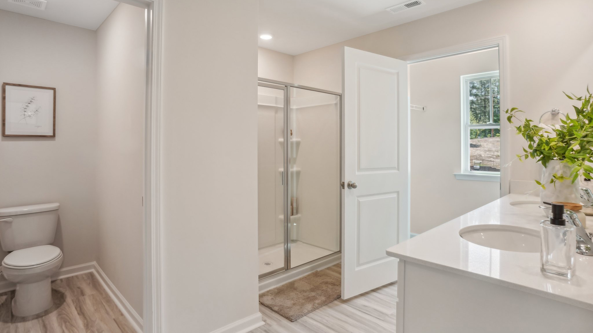 Primary bathroom with walk in shower