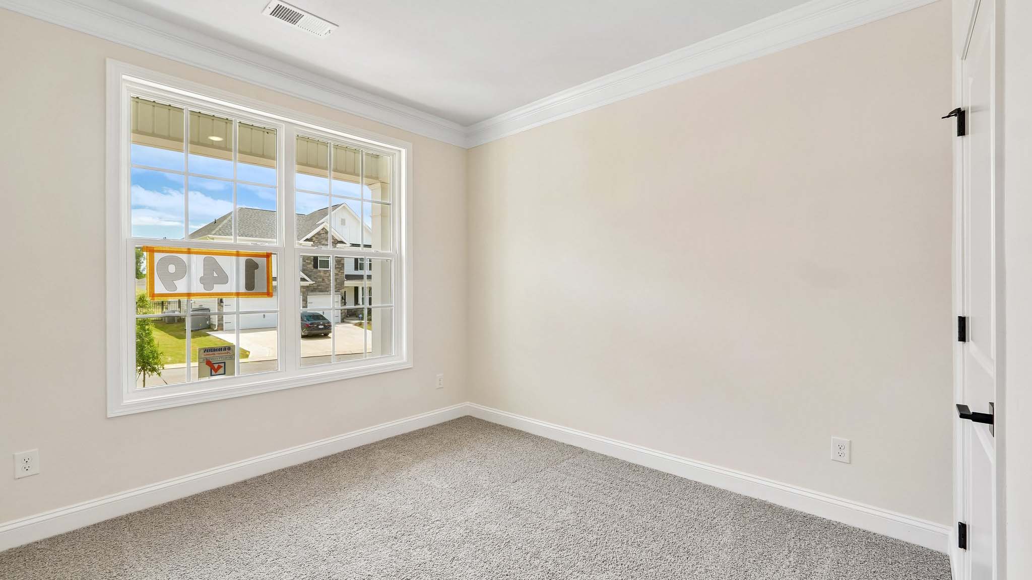 flex room with large windows