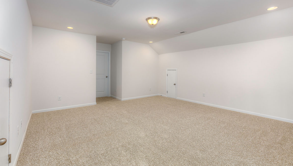 Bonus room with carpet