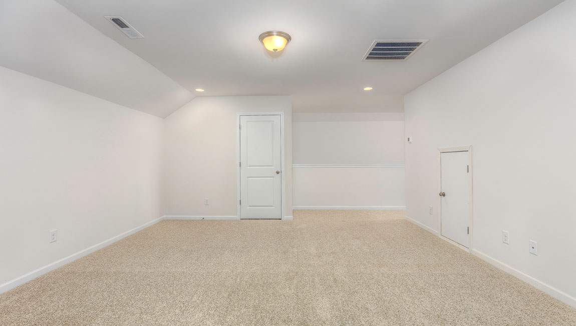 Bonus room with carpet