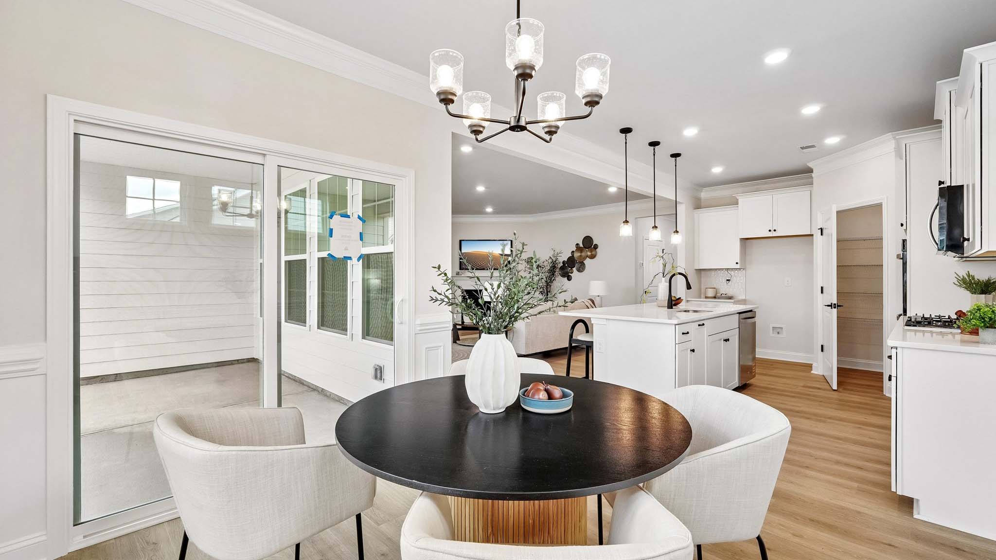 breakfast area with sliding glass back door