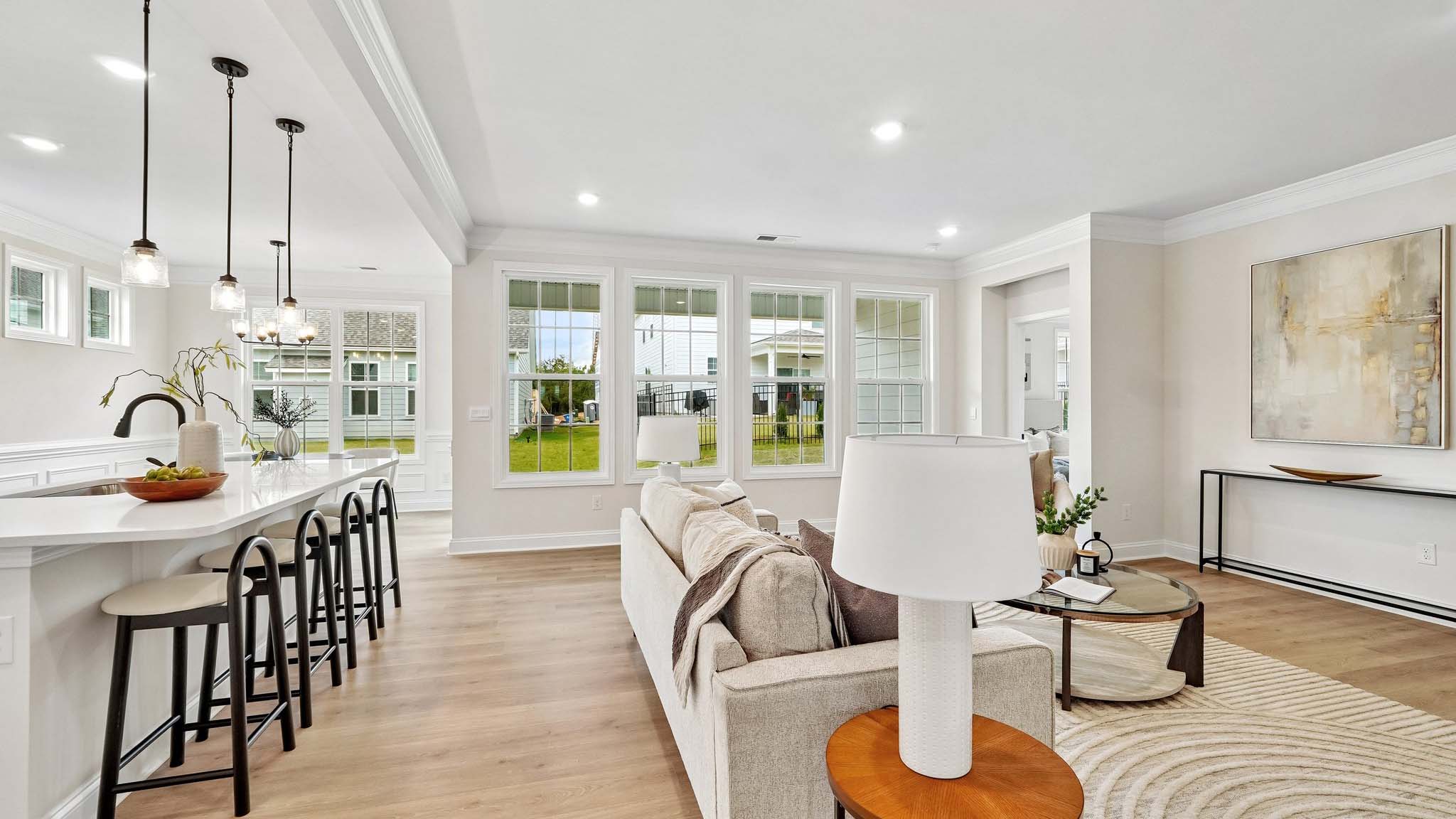 living room with fireplace