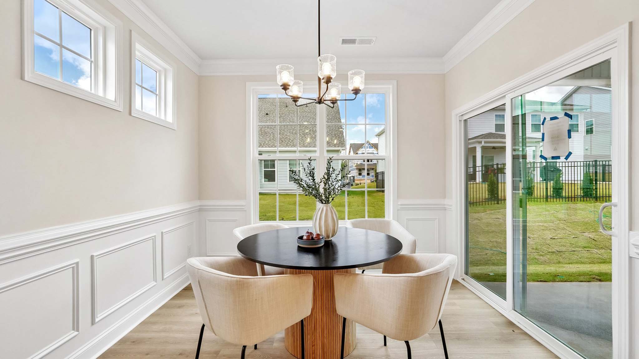 breakfast area with sliding glass doors