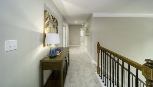 Carpeted upstairs space/ hallway