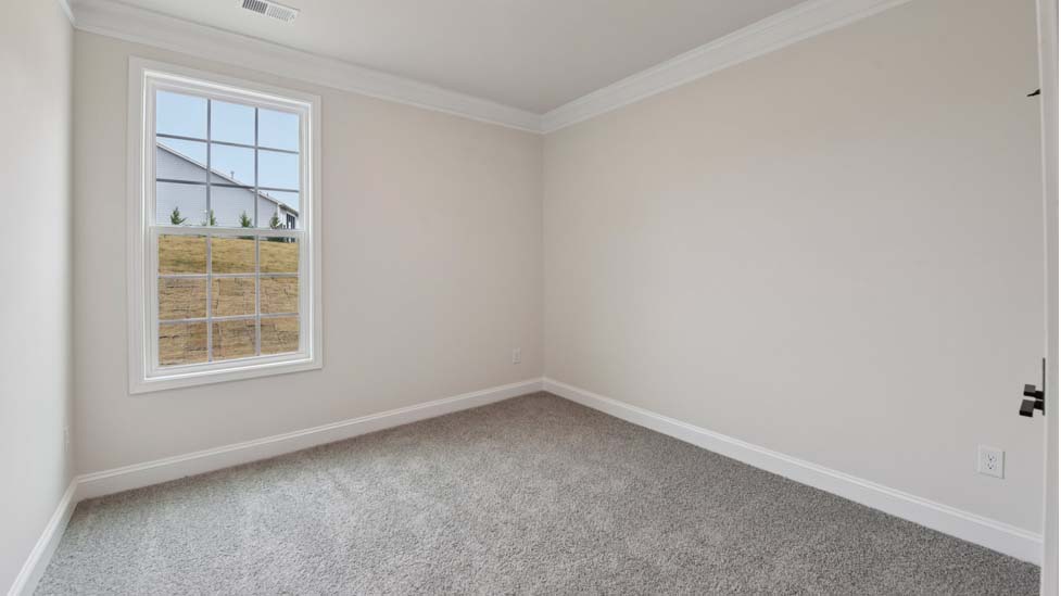 Carpeted bedroom with 3 windows