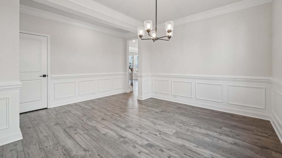 Dining room with large window