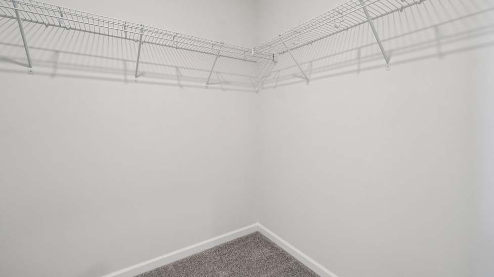 Carpeted walk in closet