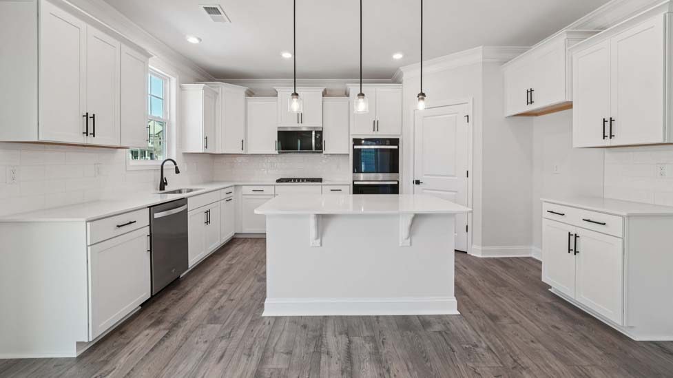 Kitchen with stainless steel appliances