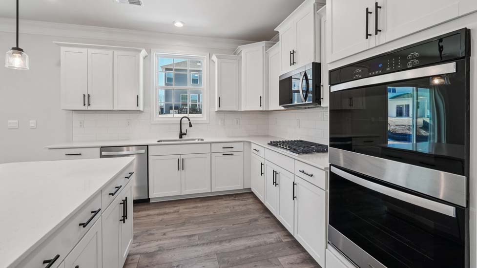 Kitchen with stainless steel appliances