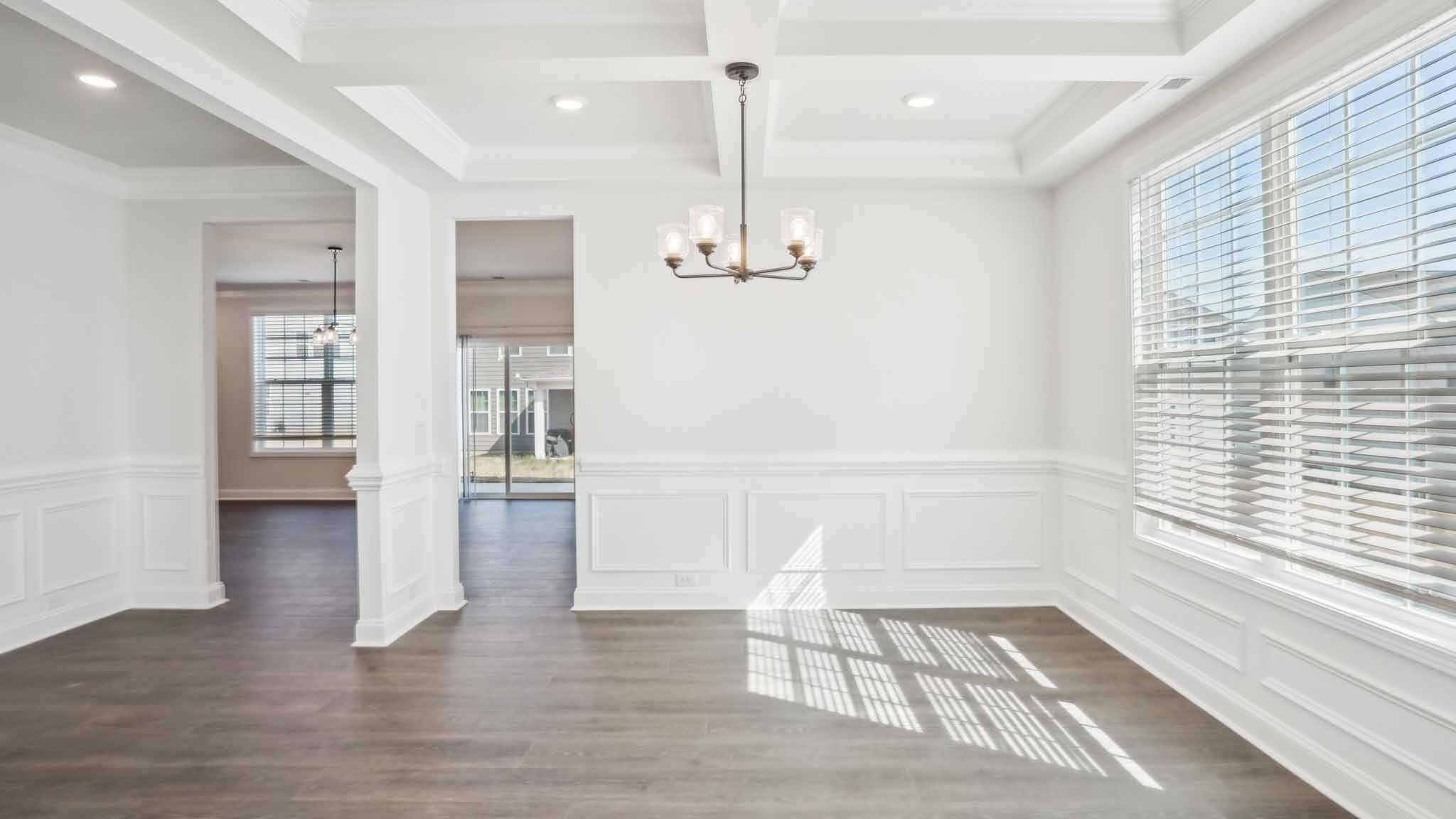 Dining room with large windows