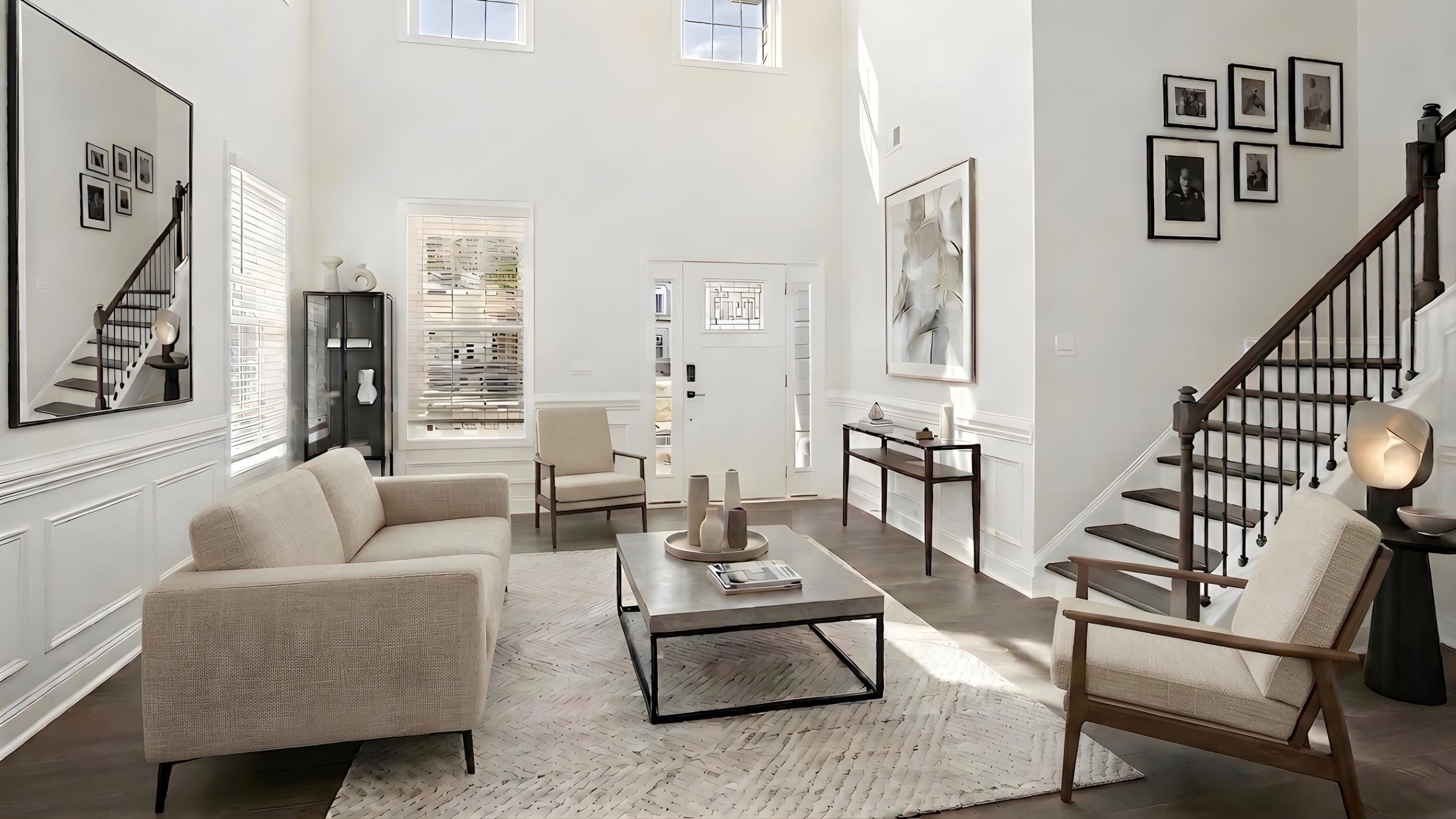 Welcoming foyer with staircase