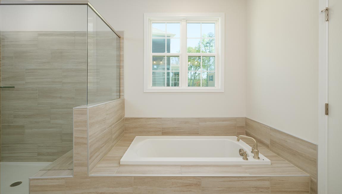 Bathroom with double sink vanity
