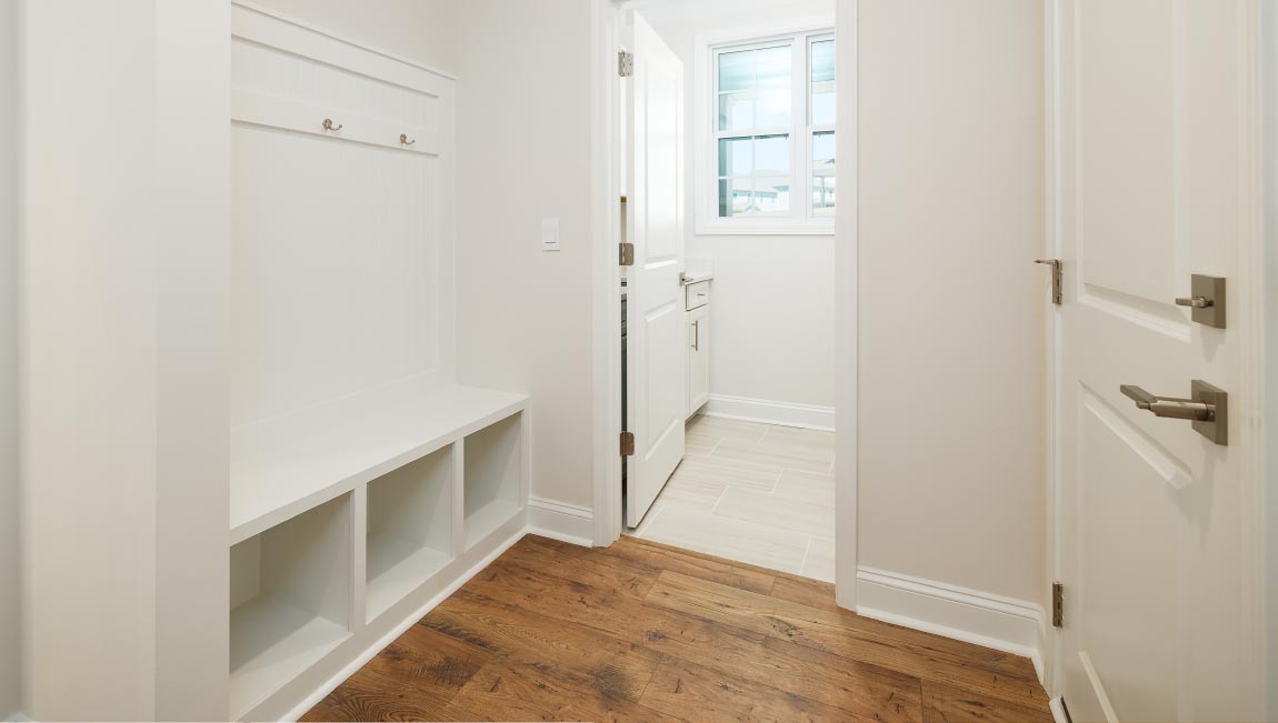 Storage space with carpet