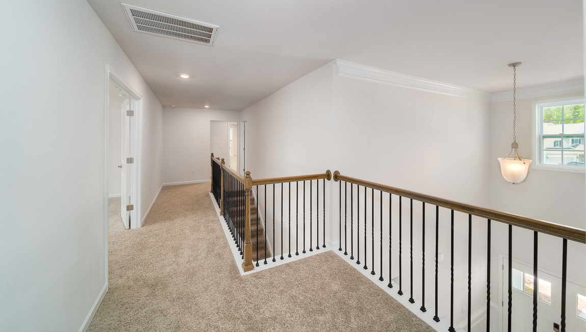 Upstairs landing with carpet