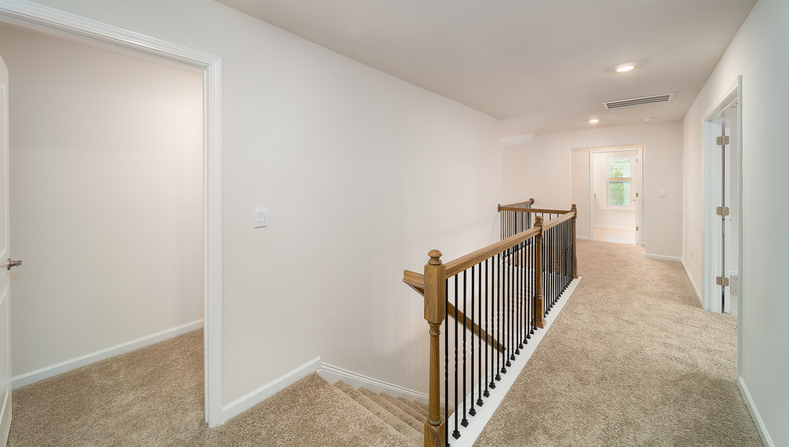 Upstairs landing with carpet