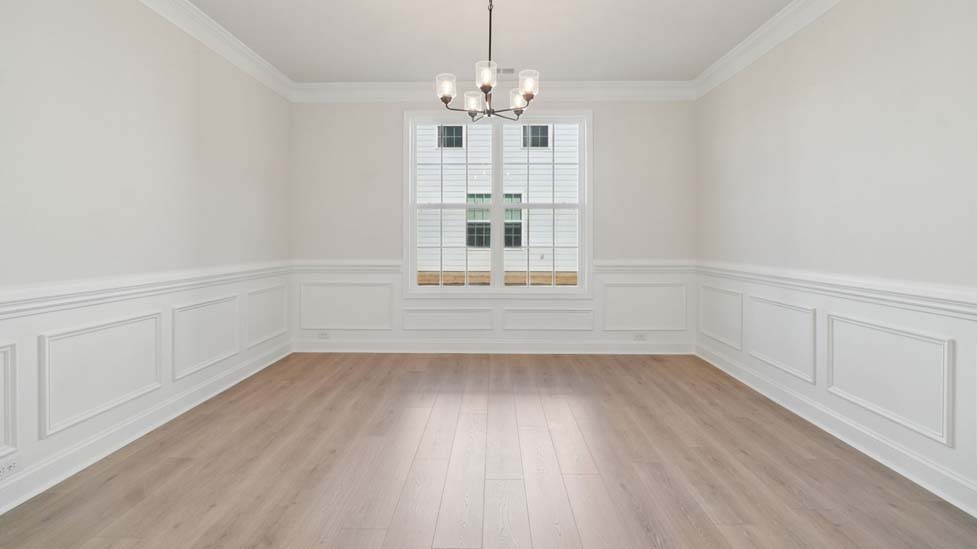 Dining room with large window