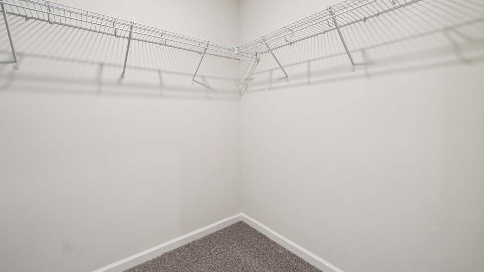 Carpeted walk in closet