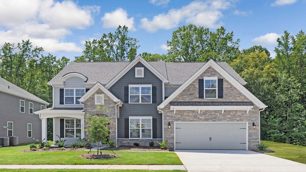Washington front exterior with two car garage