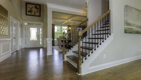 Welcoming foyer with staircase
