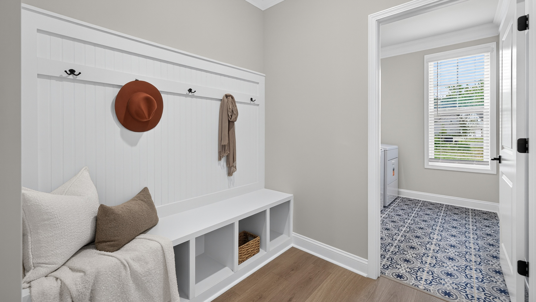 Mudroom with bench