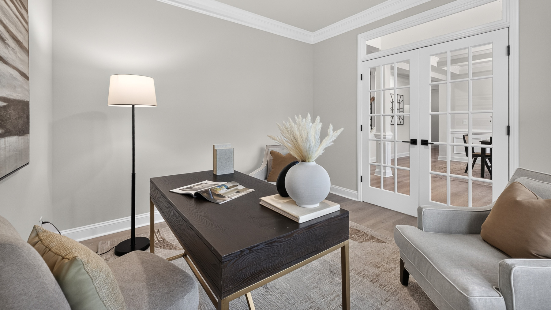 Office area across from dining room