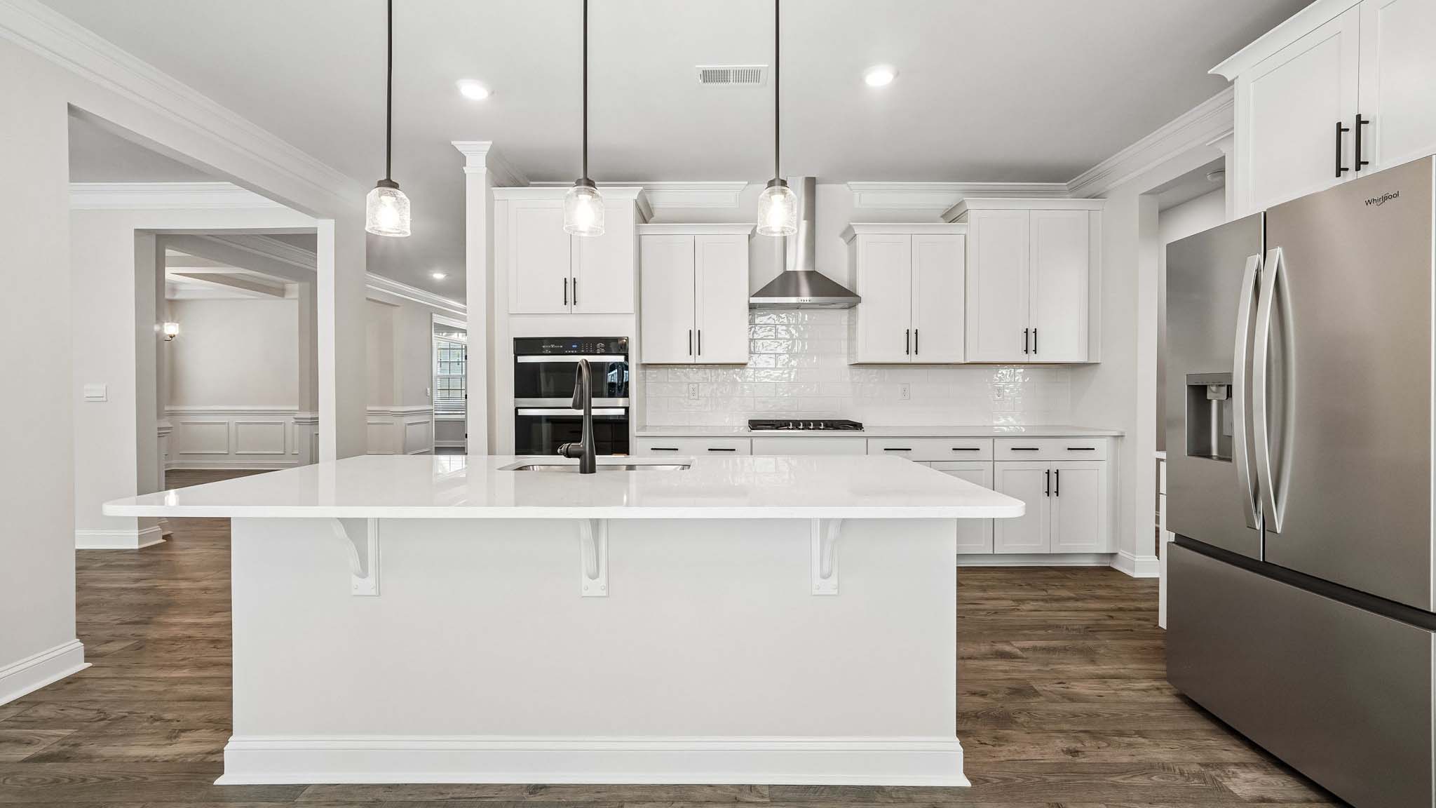 kitchen and island