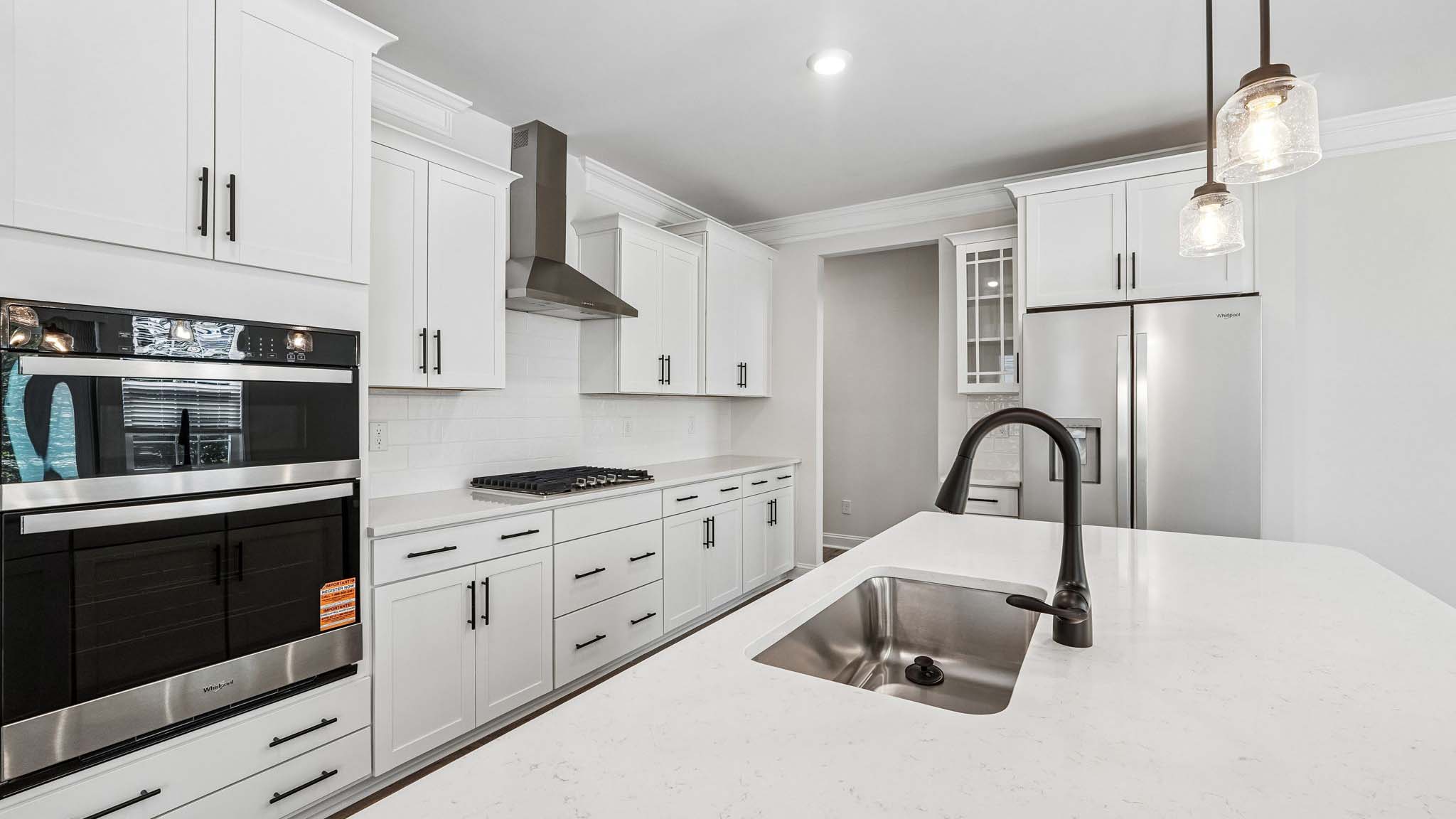 kitchen and island