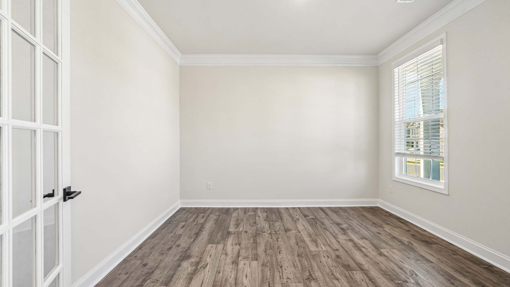 flex room with french doors