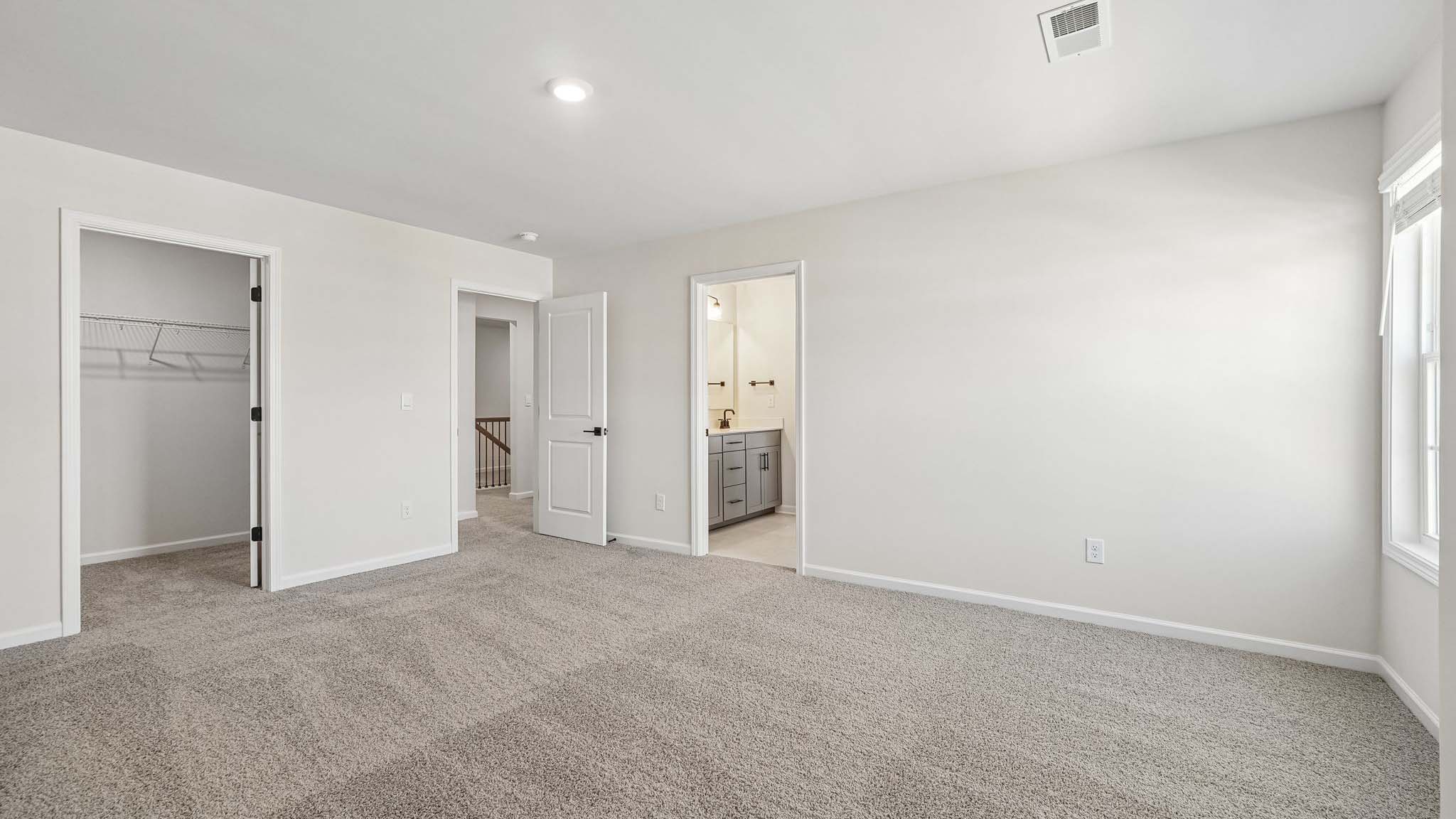 Carpeted bedroom