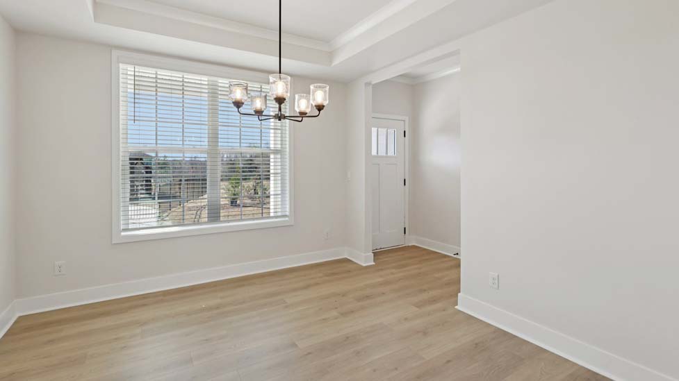 Dining room with large window
