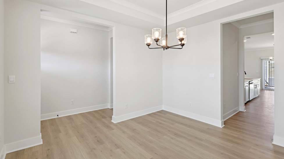 Dining room with large window