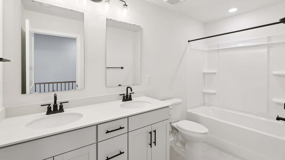 Bathroom with bathtub and shower combintation