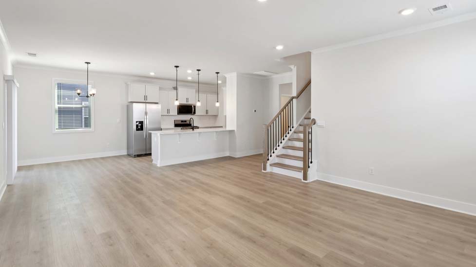 Living room with windows