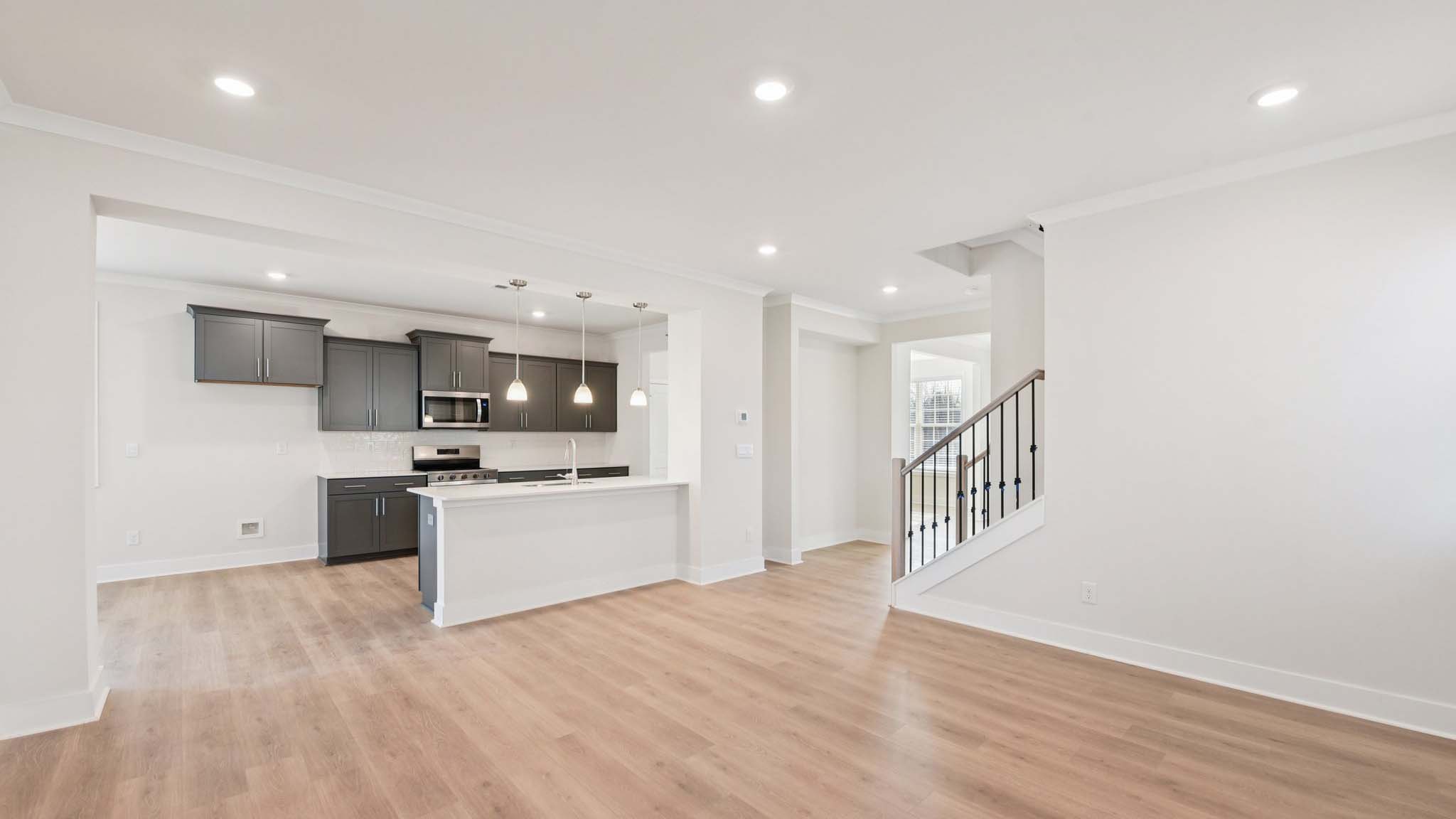 Living room with electric fireplace