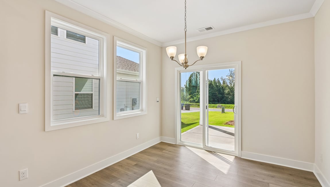 Dining room with large window