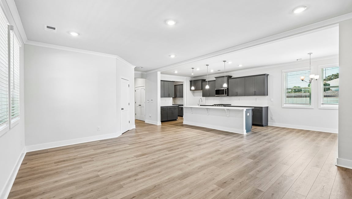 Living room with electric fireplace