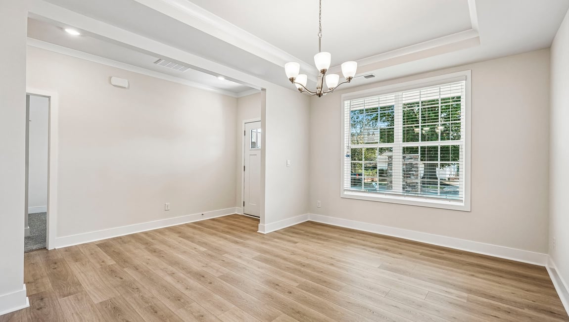 Dining room with large window