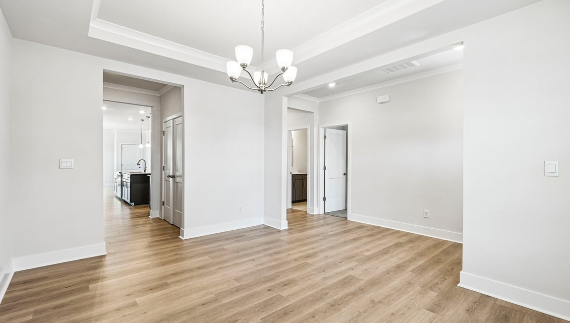 Dining room with large window