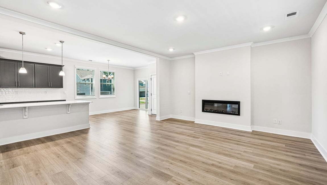 Living room with electric fireplaceLiving room with electric fireplace