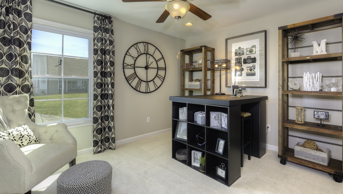 loft space with large window